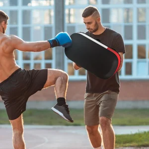 Bouclier de frappe coussin PAO de boxe Muay Thai Karaté Taekwondo Kickboxing