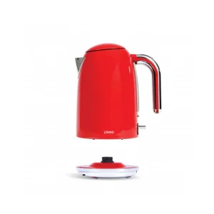 Bouilloire design Rétro rouge 1.7L