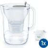 BRITA Carafe filtrante Style grise (2,4L) inclus 1 cartouche filtrante MAXTRA PRO All-in-1