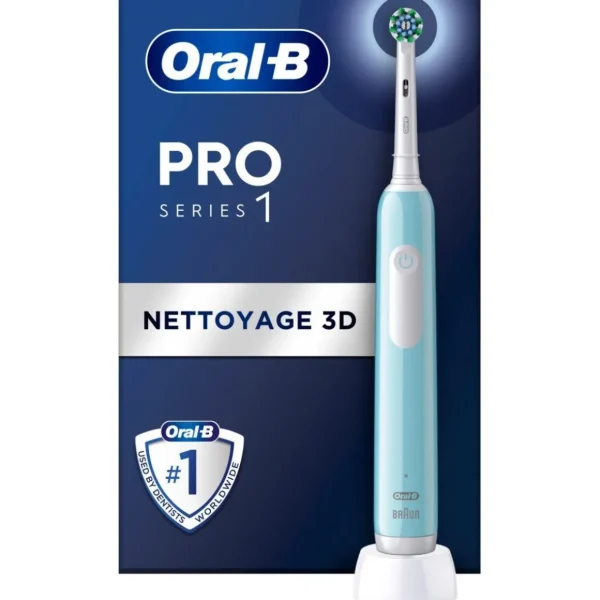 Brosse à dents électrique Pro 1 Bleue Cross Action + 1 brossette