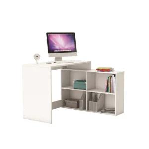 Bureau d'angle droit ou gauche avec rangements L112cm MAX