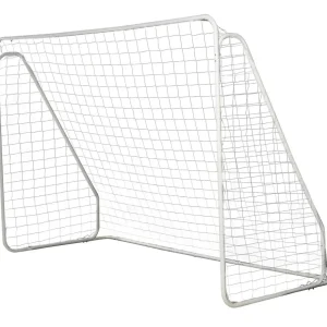 But de football - cage de foot - but futsal dim. 301L x 126l x 200H cm - châssis métal époxy filet PE - piquets inclus - blanc