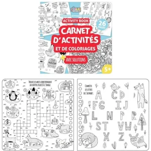 Cahier d'Activités 20 Crayons & Gommes 40cm Multicolore