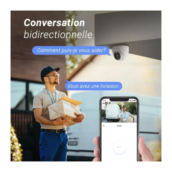 Caméra de surveillance Wifi H4 2K Dôme