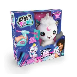 Canal Toys - Airbrush Plush - Peluche Licorne Cosmique a personnaliser avec corne lumineuse - AIR 028