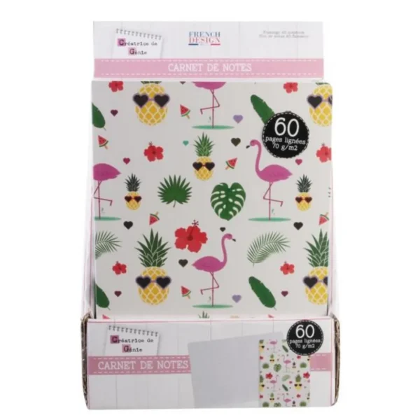 Carnet de Notes Flamant 14x21cm Multicolore