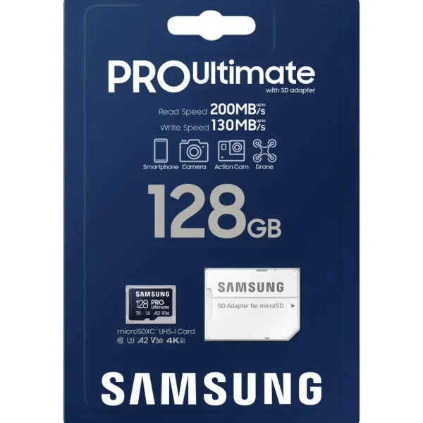 Carte Micro SD 128 Go Pro Ultimate avec adaptateur