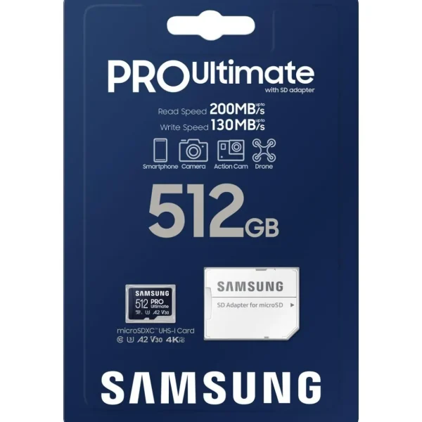 Carte Micro SD 512 Go Pro Ultimate avec adaptateur