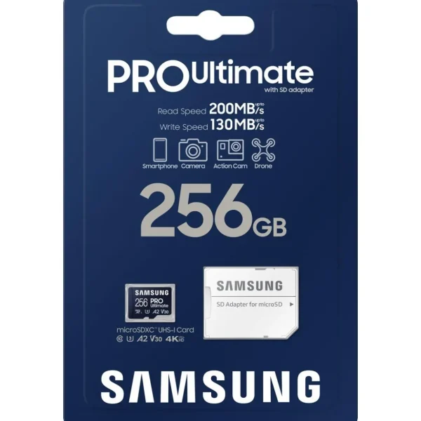 Carte Micro SD 256 Go Pro Ultimate avec adaptateur