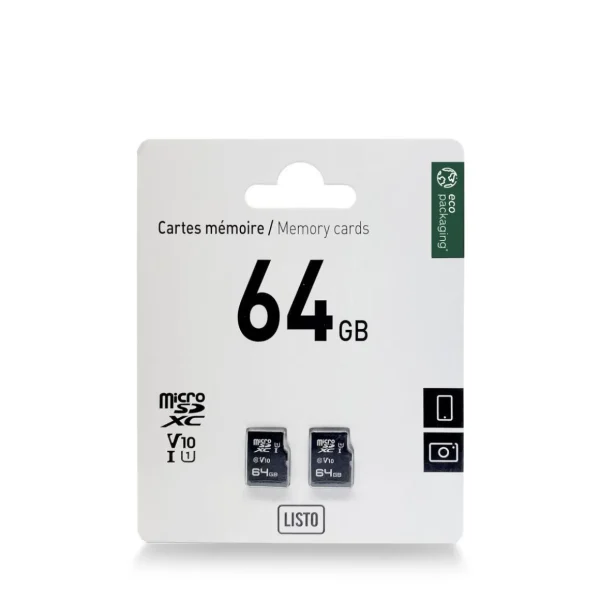 Carte Micro SD pack 2x 64Go Micro SD