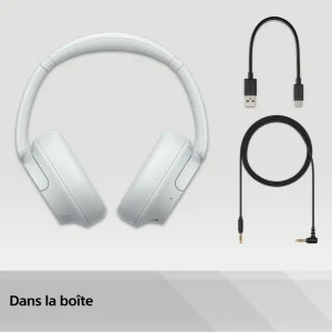 Casque Avec fil et sans fil Arceau Appels/Musique USB Type-C Bluetooth - Blanc