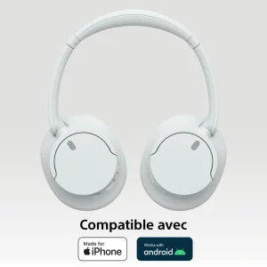 Casque Avec fil et sans fil Arceau Appels/Musique USB Type-C Bluetooth - Blanc