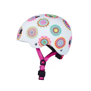 Casque Vélo et Trottinette Doodle Dots boucle magnétique lumière LED intégrée Taille S