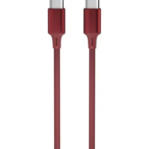 Câble de charge USB C/USB C 2m - Rouge