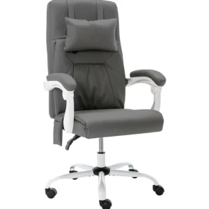 Chaise de bureau de massage Gris Similicuir