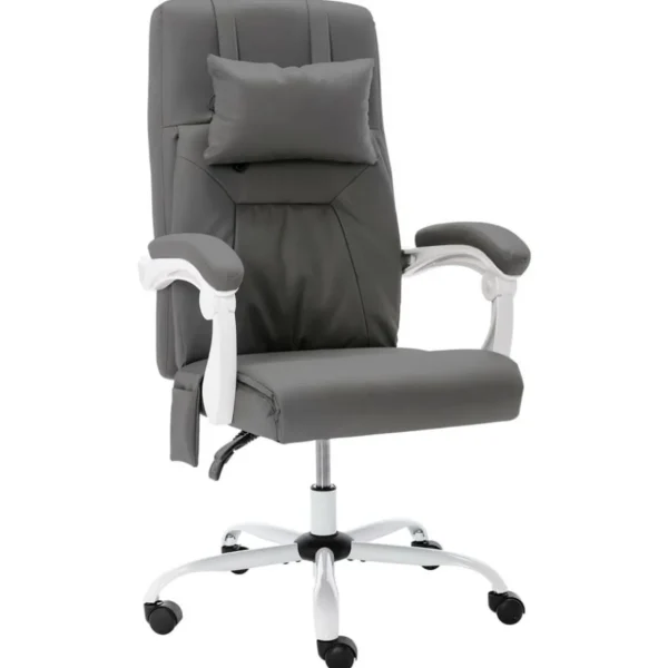 Chaise de bureau de massage Gris Similicuir