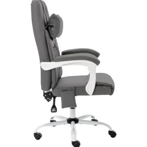 Chaise de bureau de massage Gris Similicuir