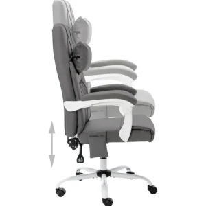 Chaise de bureau de massage Gris Similicuir