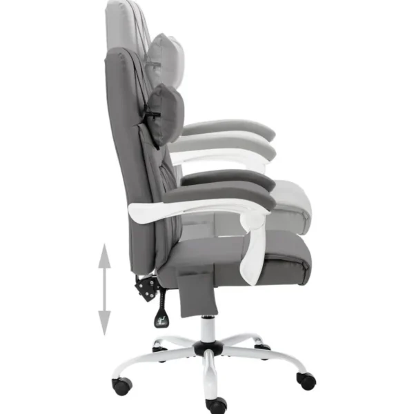 Chaise de bureau de massage Gris Similicuir
