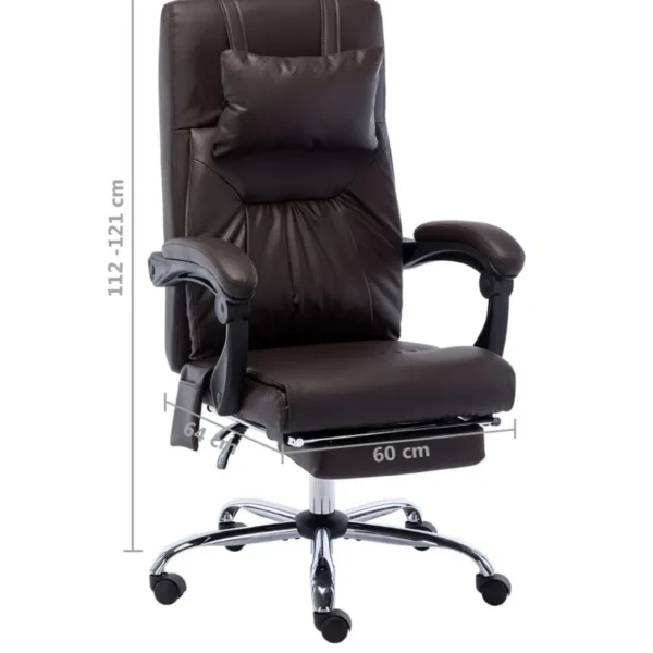 Chaise de bureau de massage Marron Similicuir