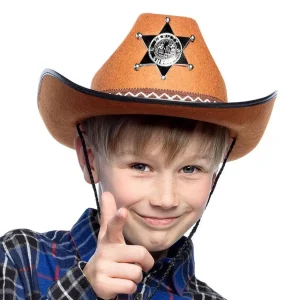 Chapeau De Sheriff Brun - Enfant