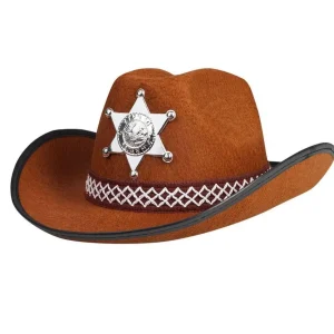 Chapeau De Sheriff Brun - Enfant