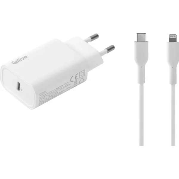 Chargeur et câble USB C / Lightning - Blanc