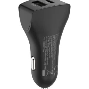 Chargeur rapide USBA/USBC PD20W - Noir