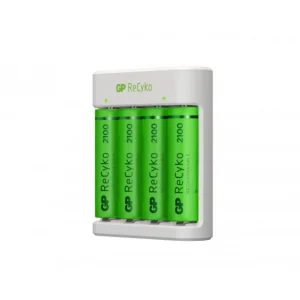 Chargeur USB E411+4Accus AA 2100 MAH - Blanc