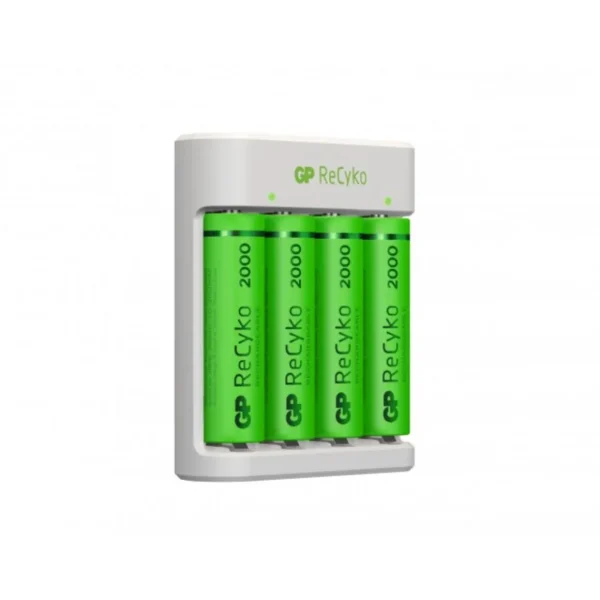 Chargeur USB E411+4Accus AA 2100 MAH - Blanc