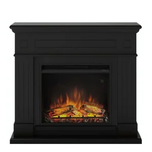 Cheminée électrique décorative Larsen Noir profond - Powerflame