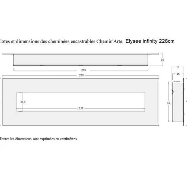 Cheminée électrique 2000w avec télécommande - 243