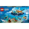 City 60377 - Le Bateau d'Exploration Sous-Marine, Jouet avec Mini Sous-Marin, Requin, Crabe, Tortue, Raie et Figurines Animaux Marins, Set de Plongée Sous-Marine