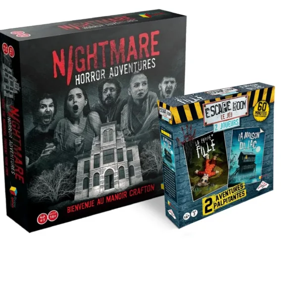 Coffret 2 jeux Nightmare + Escape Room Le jeu horreur