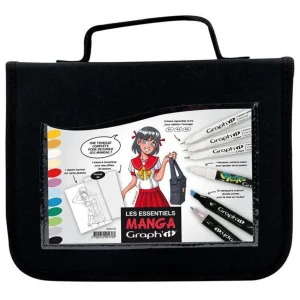 Coffret Manga - 12 marqueurs + 3 liners +Shake blanc + trame A6