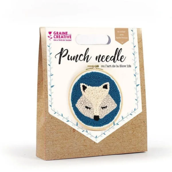 Coffret Punch needle Ø 20 cm - Renard