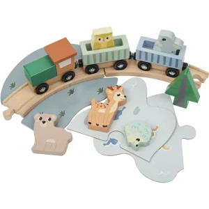 Coffret Train en bois My Léo 59 cm