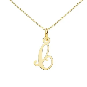 Collier - Pendentif Lettre C Or 750/1000 - Chaine Dorée