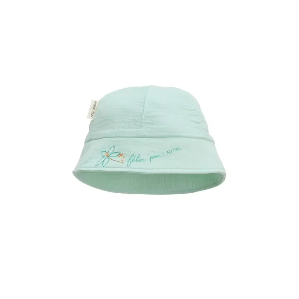 Combishort bébé + chapeau en gaze de coton Patroika