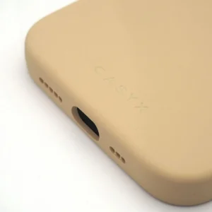 Coque iPhone 15 Plus Magsafe sillicone Beige