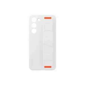 Coque S23+ Silicone avec laniere Blanc