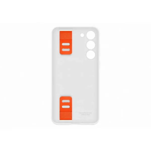 Coque S23+ Silicone avec laniere Blanc