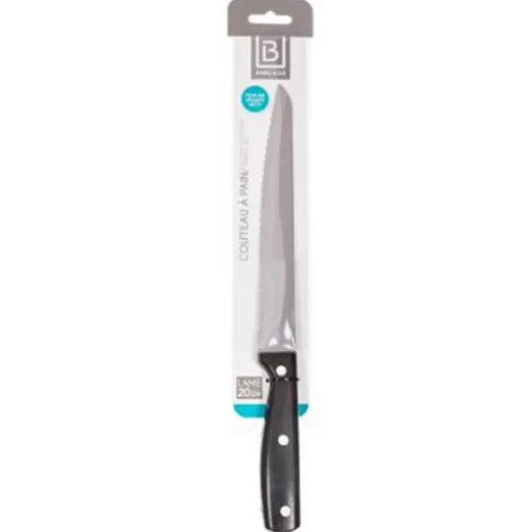 Couteau à Pain Dice Inox 32cm Noir