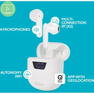 Écouteurs Q1342 TWS - Blanc
