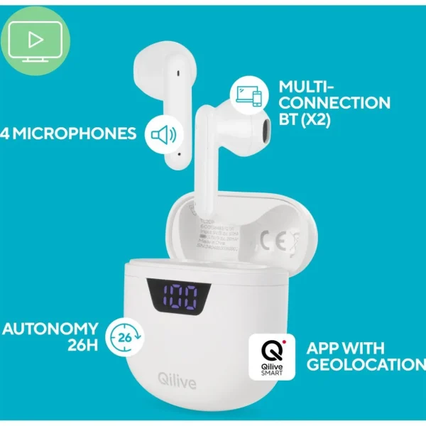 Écouteurs Q1342 TWS - Blanc