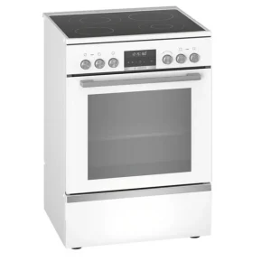 Cuisinière vitrocéramique 63l 4 feux blanc - hks79r220