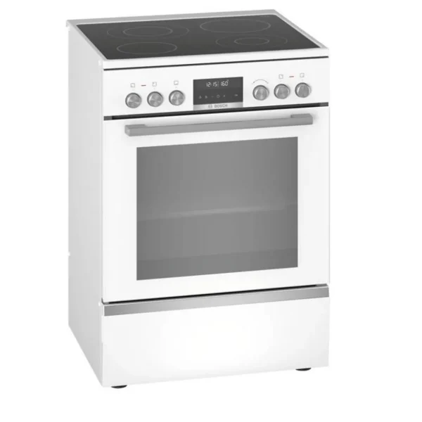 Cuisinière vitrocéramique 63l 4 feux blanc - hks79r220