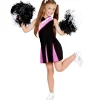 Déguisement Pom Pom Girl Noir et Rose - Fille - 10/12 ans (140 à 152 cm)