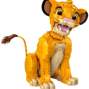 Disney 43247 - Simba, le Jeune Roi Lion, Set de Construction pour Adultes, Figurine d'Animal Collector, Activité Relaxante et Créative