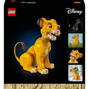 Disney 43247 - Simba, le Jeune Roi Lion, Set de Construction pour Adultes, Figurine d'Animal Collector, Activité Relaxante et Créative